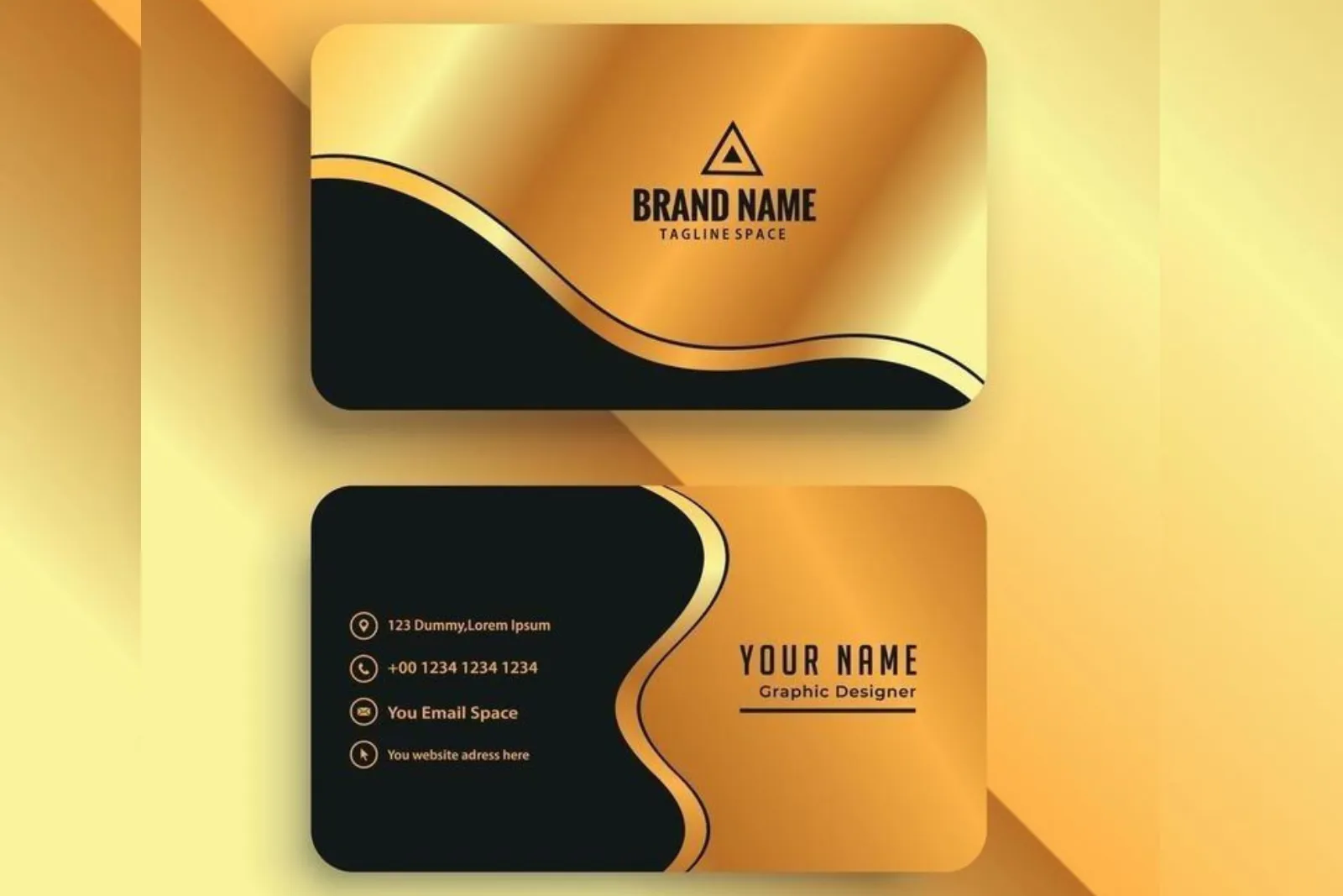 gold business card