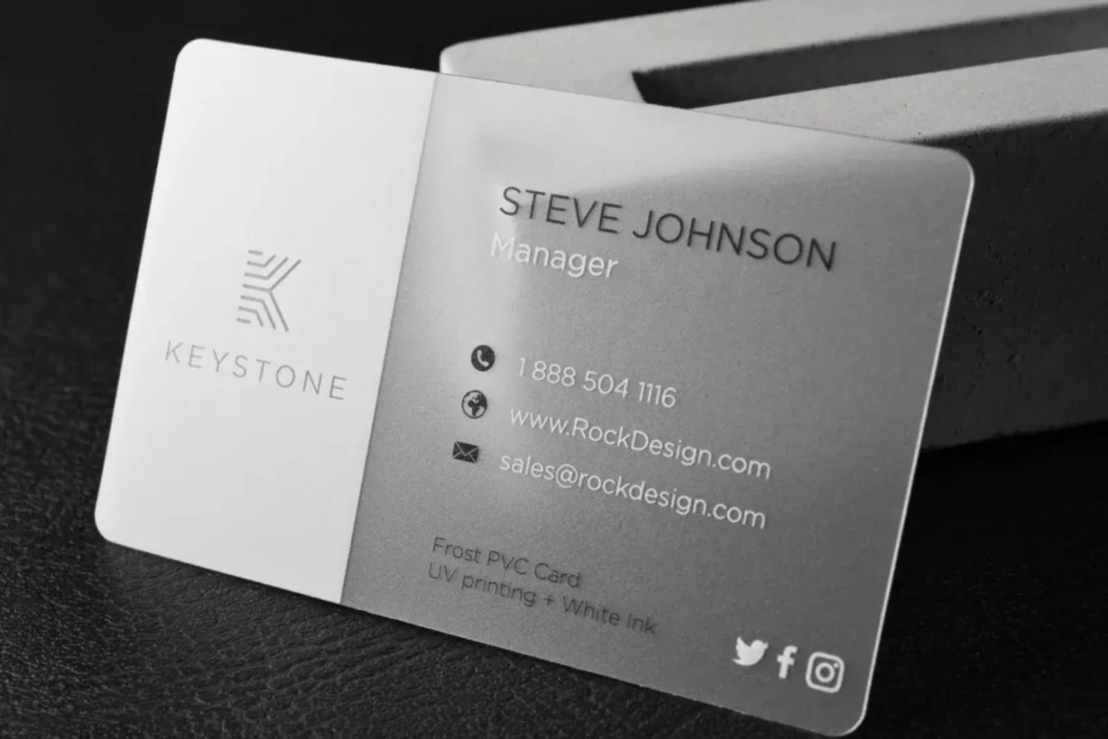 transparent business card